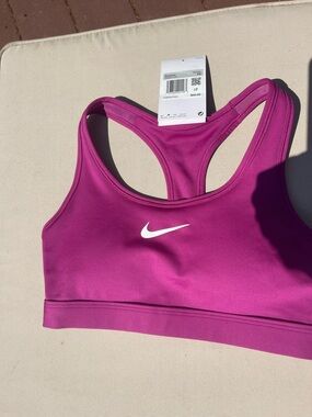 Nike Magenta Racerback Sports Bra with White Swoosh brand new with tags XS